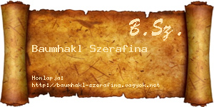 Baumhakl Szerafina névjegykártya